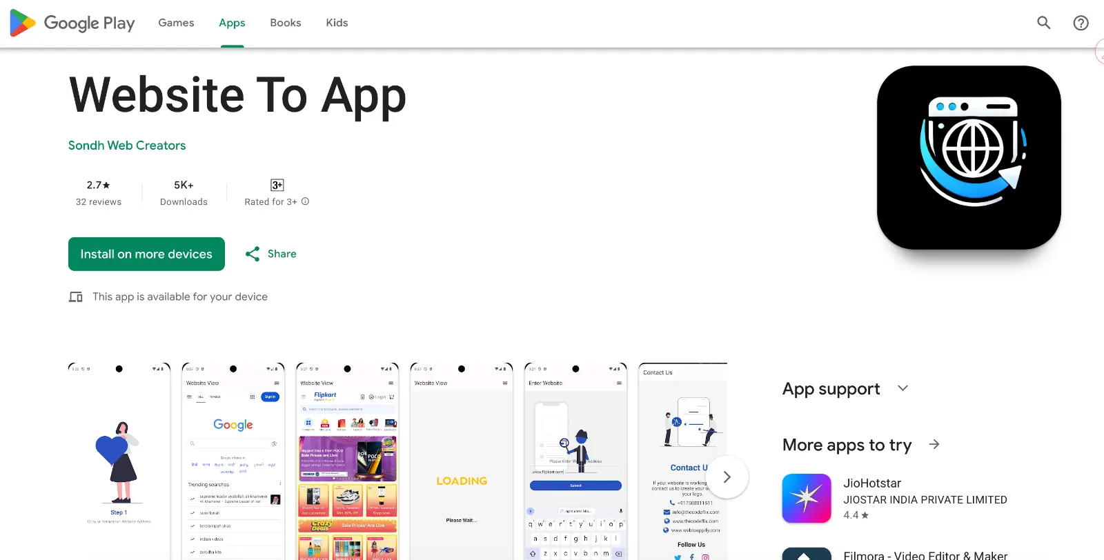 Website To App - Seamless Web-to-Native Converter